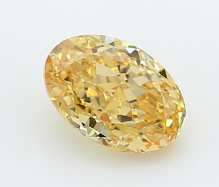 1.55 Ct. Fancy Vivid  Yellow Oval Lab Grown Diamond