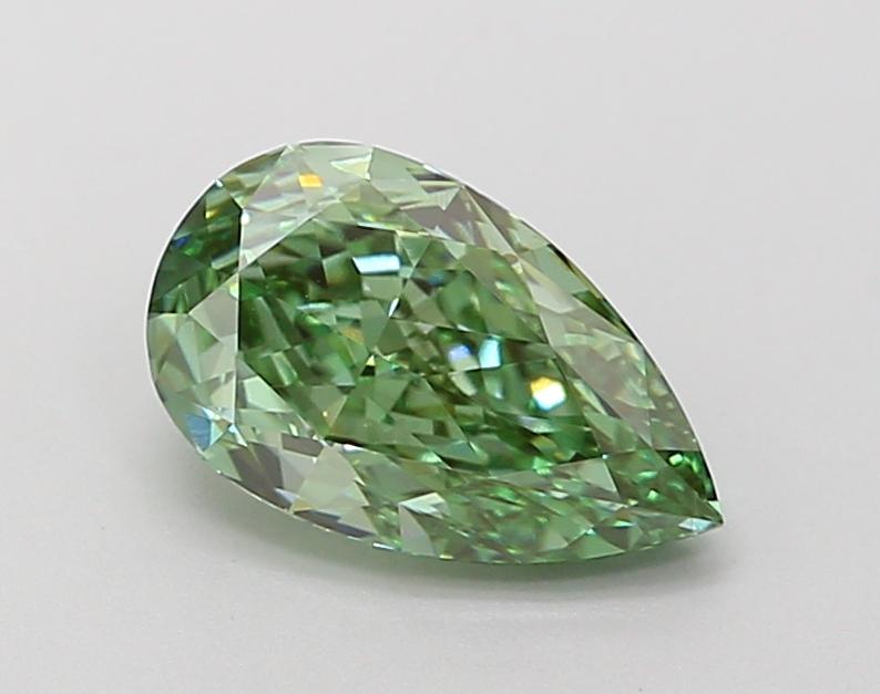 1.13 Ct. Fancy Vivid Green Pear Lab Grown Diamond