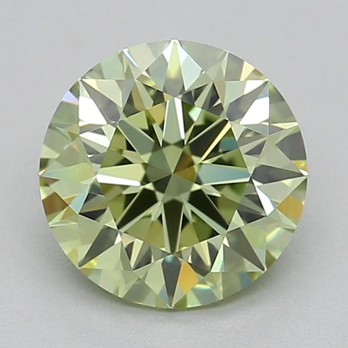 1.07 Ct. Fancy Intense  Green Round Lab Grown Diamond