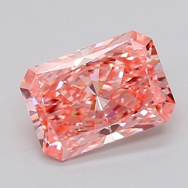 2.10 Ct. Fancy Vivid  Pink Radiant Lab Grown Diamond