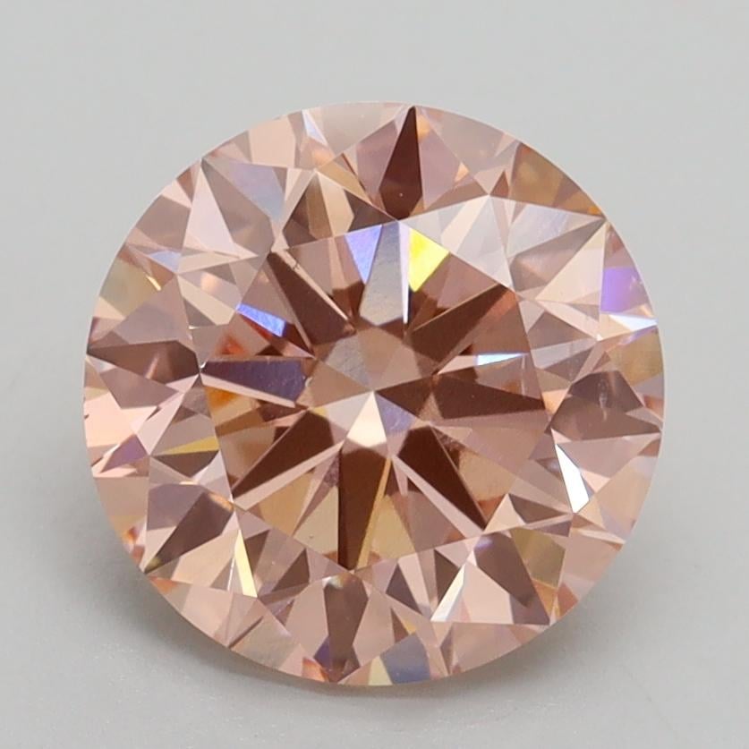 2.54 Ct. Fancy Intense Pink Round Lab Grown Diamond