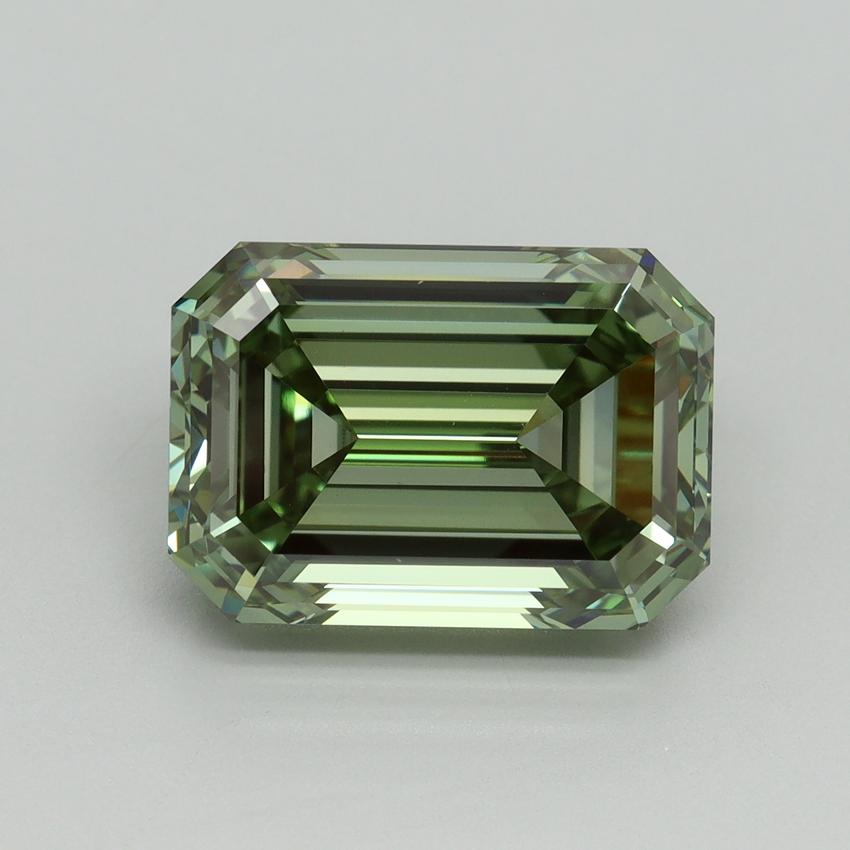 6.51 Ct. Fancy Vivid Pacific Green Emerald Lab Grown Diamond