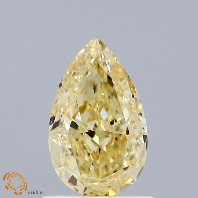 1.13 Ct. Fancy Intense Yellow Pear Lab Grown Diamond