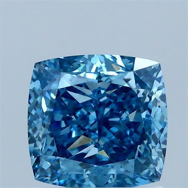 1.56 Ct. Fancy Vivid Blue Cushion Lab Grown Diamond