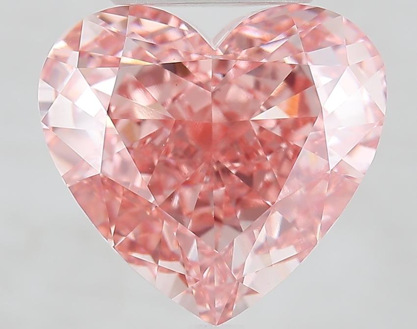 9.06 Ct. Fancy Vivid Pink Heart Lab Grown Diamond