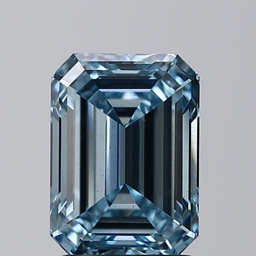 2.01 Ct. Fancy Intense Blue Emerald Lab Grown Diamond