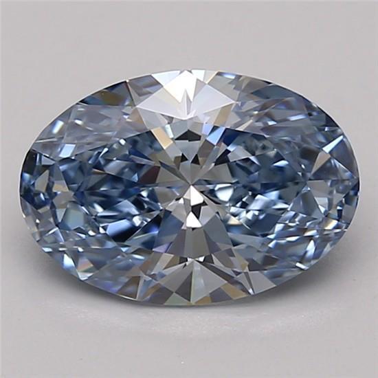 1.84 Ct. Fancy Vivid Blue Oval Lab Grown Diamond