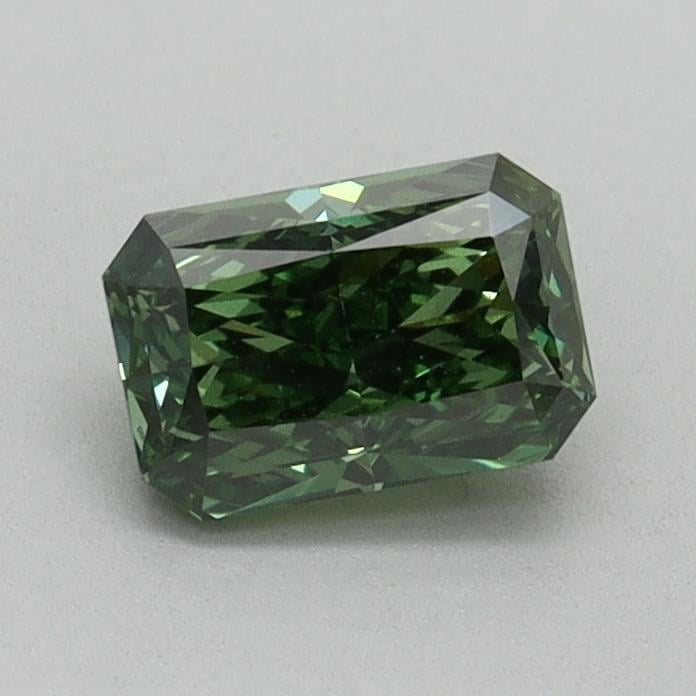 0.72 Ct. Fancy Vivid Pacific Green Radiant Lab Grown Diamond