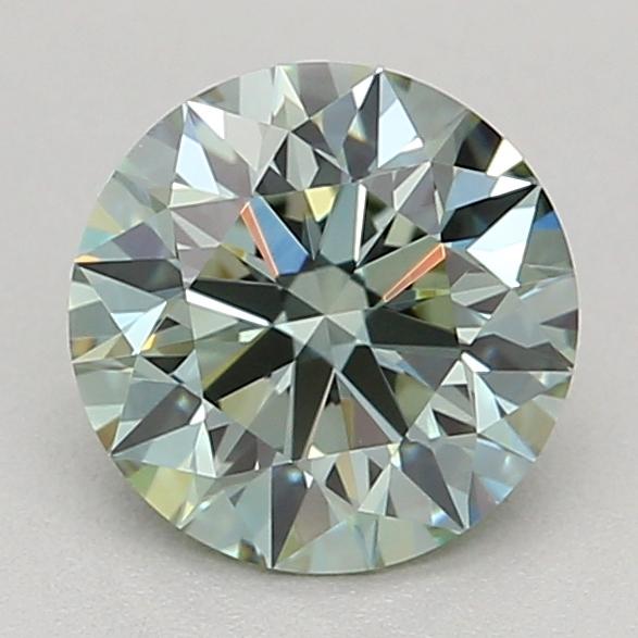 0.75 Ct. Fancy Intense Bluish Green Round Lab Grown Diamond