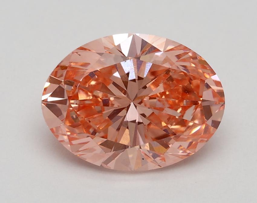 2.51 Ct. Fancy Vivid Pink Oval Lab Grown Diamond