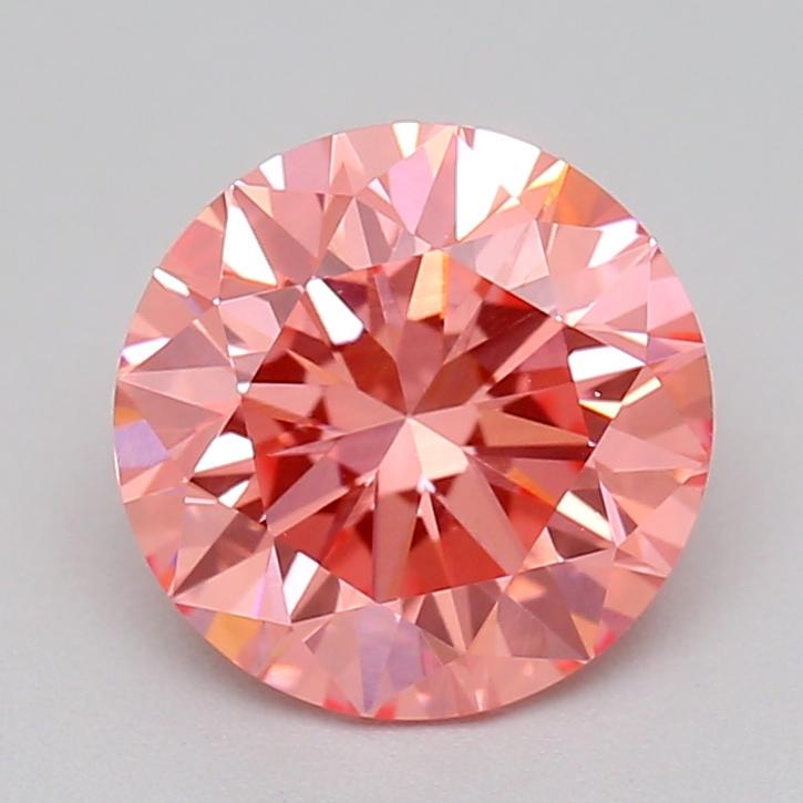 0.94 Ct. Fancy Vivid Pink Round Lab Grown Diamond