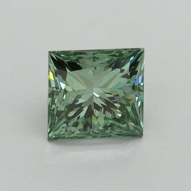 1.05 Ct. Fancy Vivid Green Princess Lab Grown Diamond