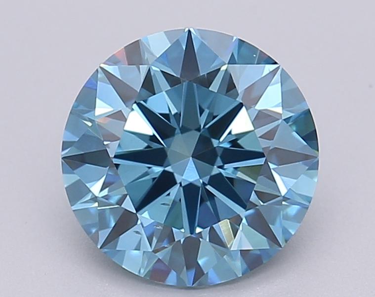 1.50 Ct. Fancy Vivid Blue Round Lab Grown Diamond