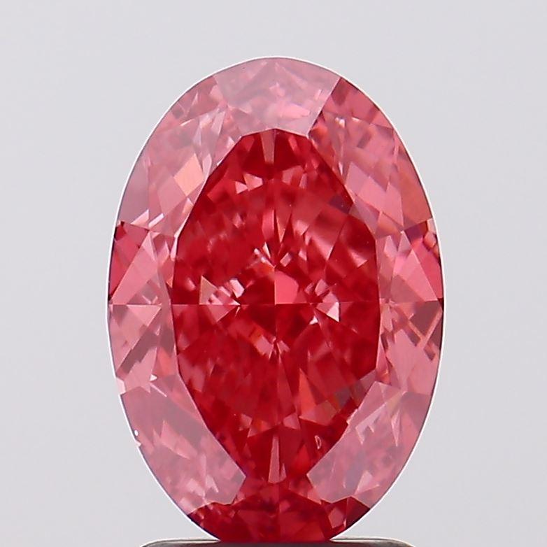 2.60 Ct. Fancy Vivid Pink Oval Lab Grown Diamond