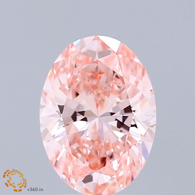 1.34 Ct. Fancy Vivid Pink Oval Lab Grown Diamond