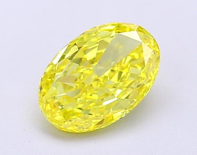 1.02 Ct. Fancy Vivid Yellow Oval Lab Grown Diamond