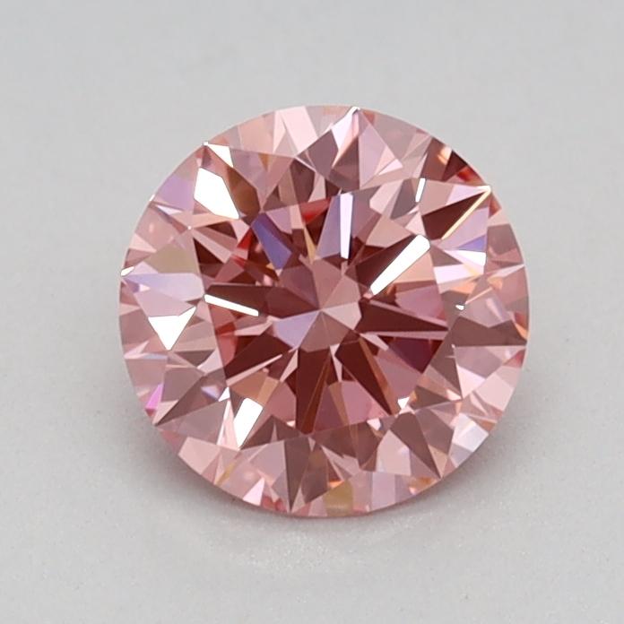 0.59 Ct. Fancy Vivid Pink Round Lab Grown Diamond
