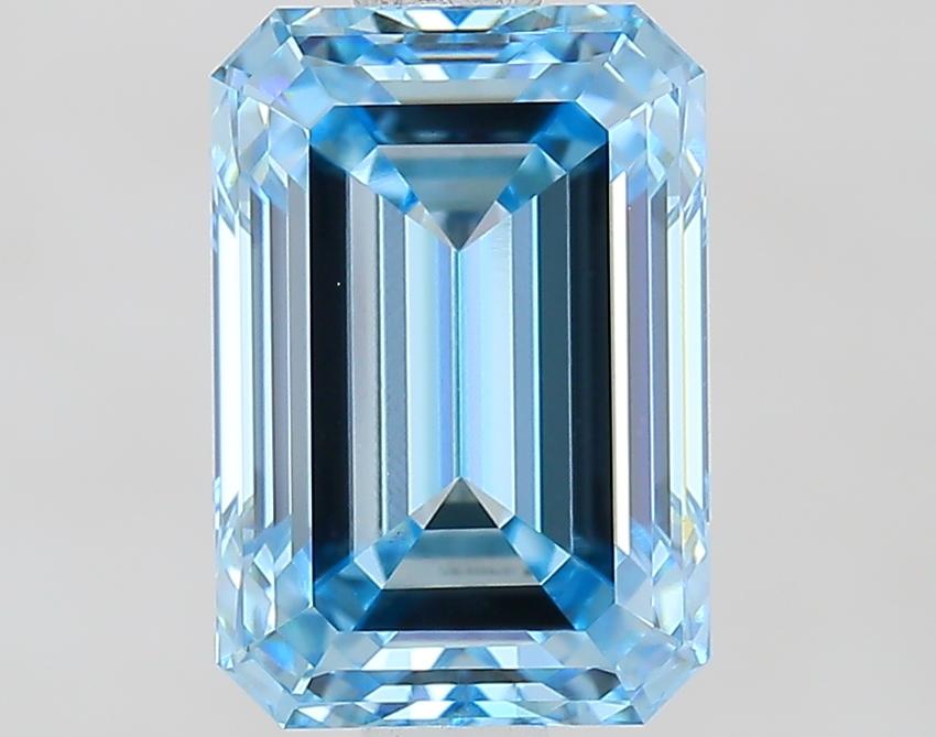 2.10 Ct. Fancy Vivid Blue Emerald Lab Grown Diamond