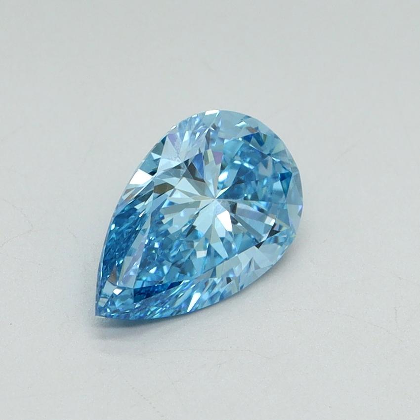 1.18 Ct. Fancy Vivid Blue Pear Lab Grown Diamond