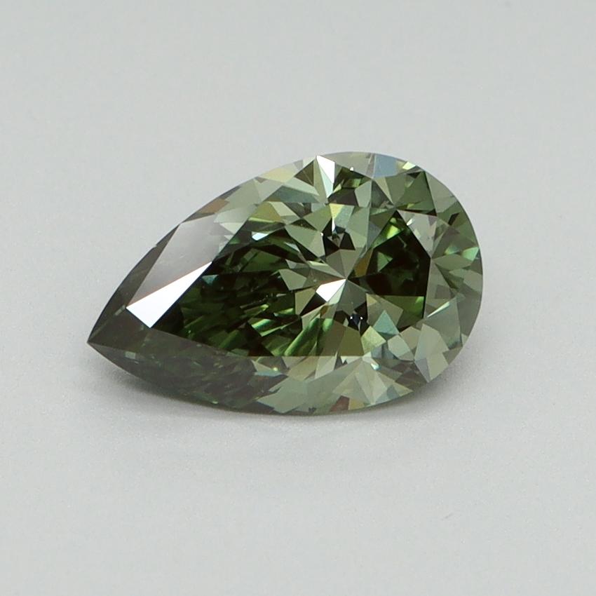 1.03 Ct. Fancy Vivid Green Pear Lab Grown Diamond