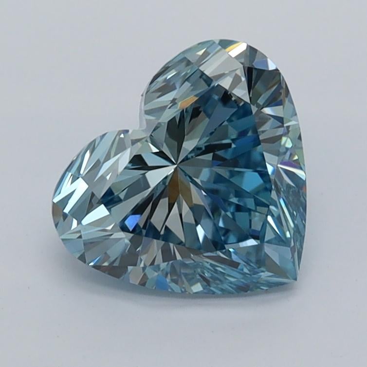1.44 Ct. Fancy Intense  Blue Heart Lab Grown Diamond