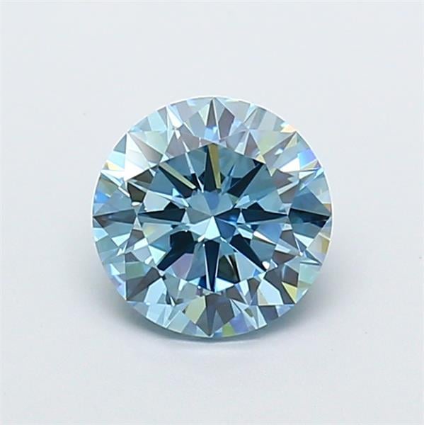 1.55 Ct. Fancy Vivid Blue Round Lab Grown Diamond