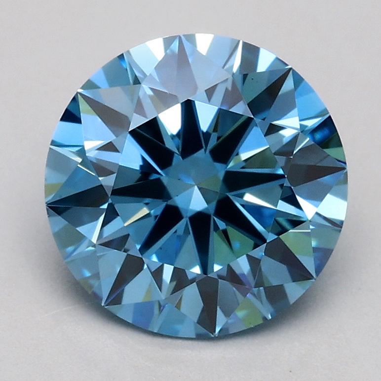 1.50 Ct. Fancy Vivid Blue Round Lab Grown Diamond