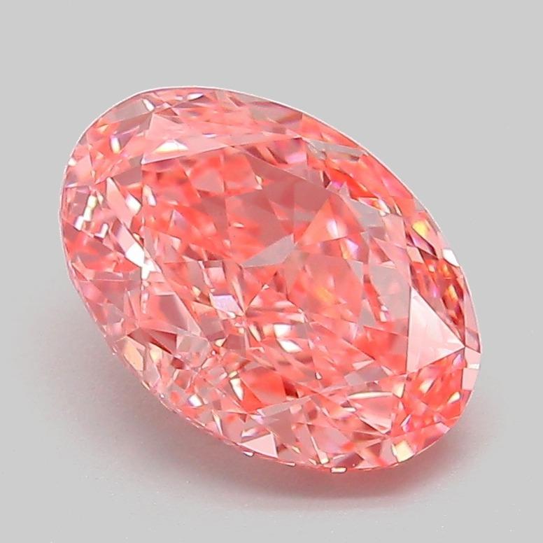 2.10 Ct. Fancy Vivid Pink Oval Lab Grown Diamond