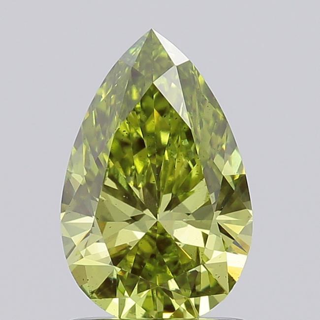 1.03 Ct. Fancy Vivid Green Pear Lab Grown Diamond
