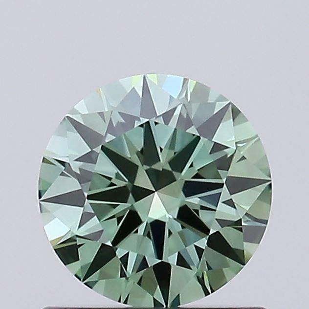 0.67 Ct. Fancy Vivid Green Round Lab Grown Diamond