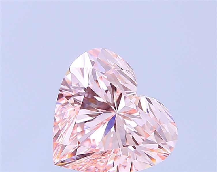 3.09 Ct. Fancy Intense Pink Heart Lab Grown Diamond