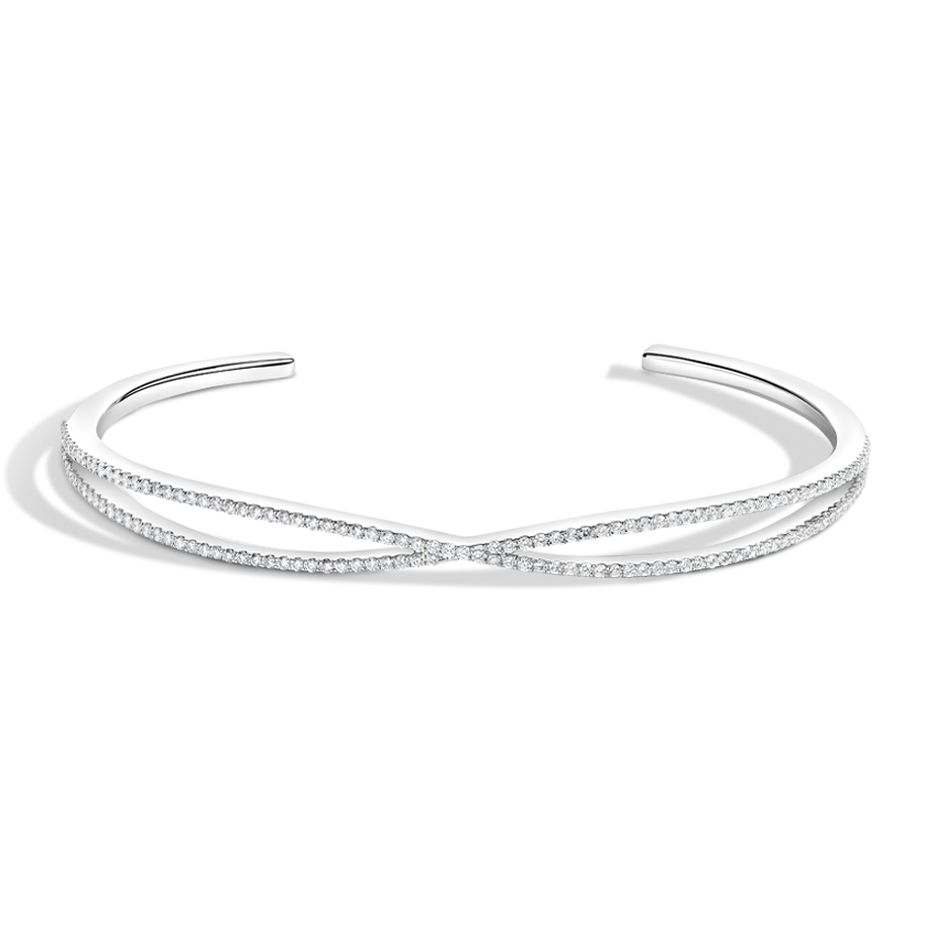 Infinity Diamond Cuff Bracelet 