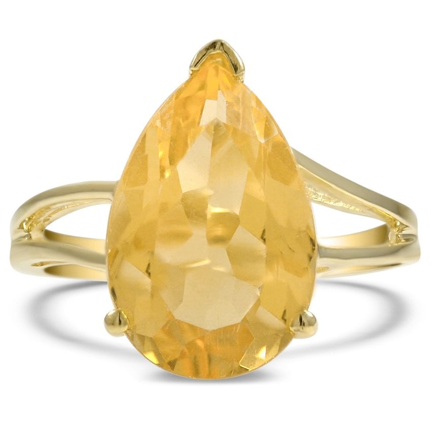 Retro Citrine Cocktail Ring