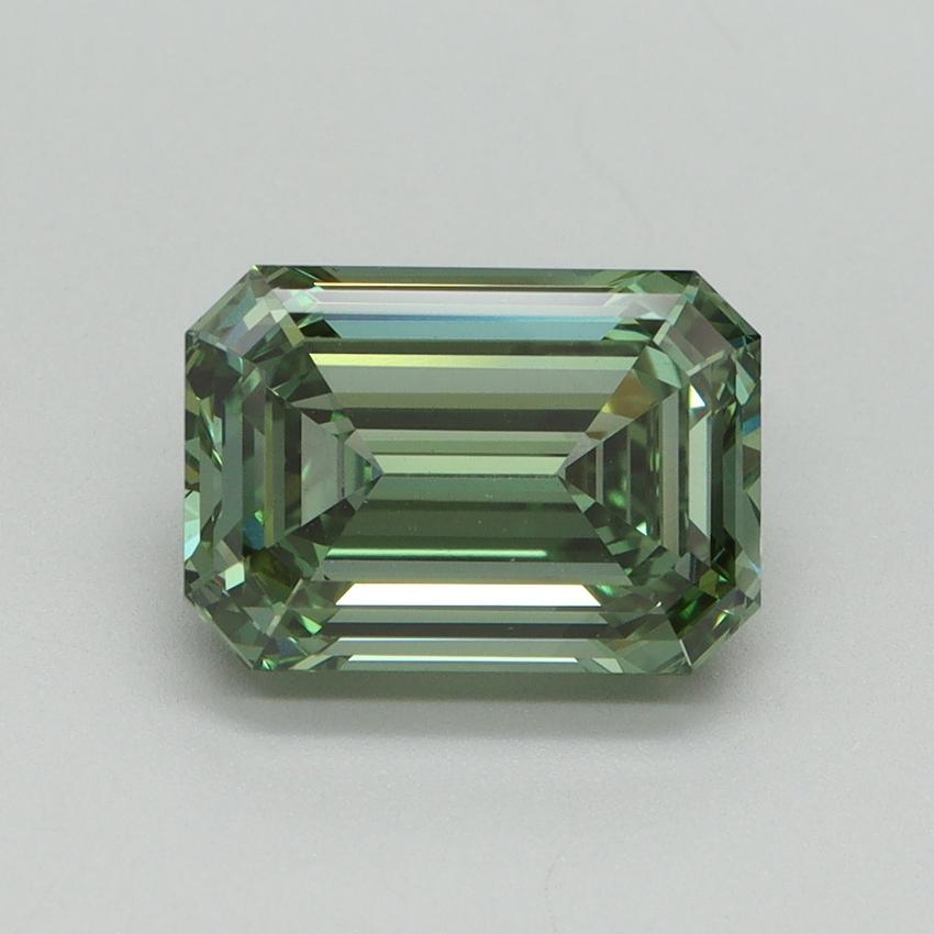 3.02 Ct. Fancy Vivid Green Emerald Lab Grown Diamond
