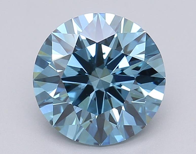 1.50 Ct. Fancy Vivid Blue Round Lab Grown Diamond