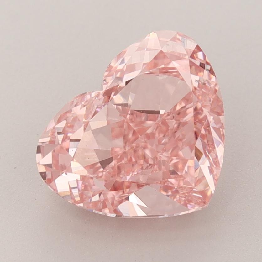 2.91 Ct. Fancy Vivid  Pink Heart Lab Grown Diamond