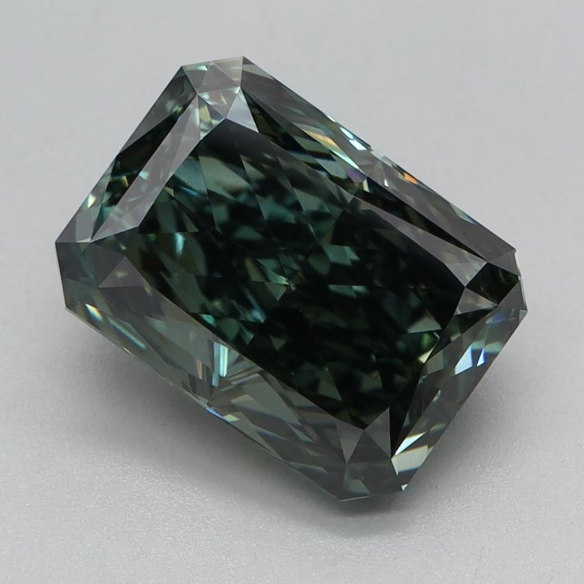 2.34 Ct. Fancy Deep Green Radiant Lab Grown Diamond