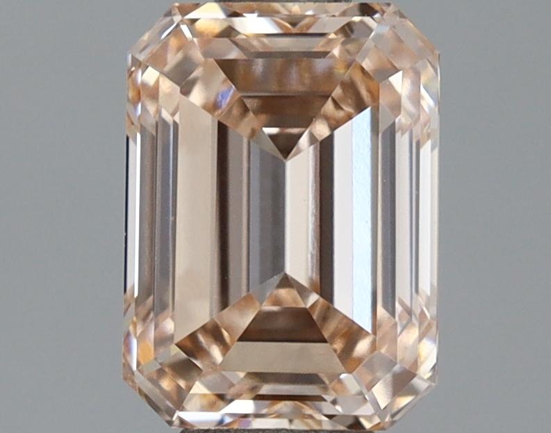 1.00 Ct. Fancy Light Orange Pink Emerald Lab Grown Diamond