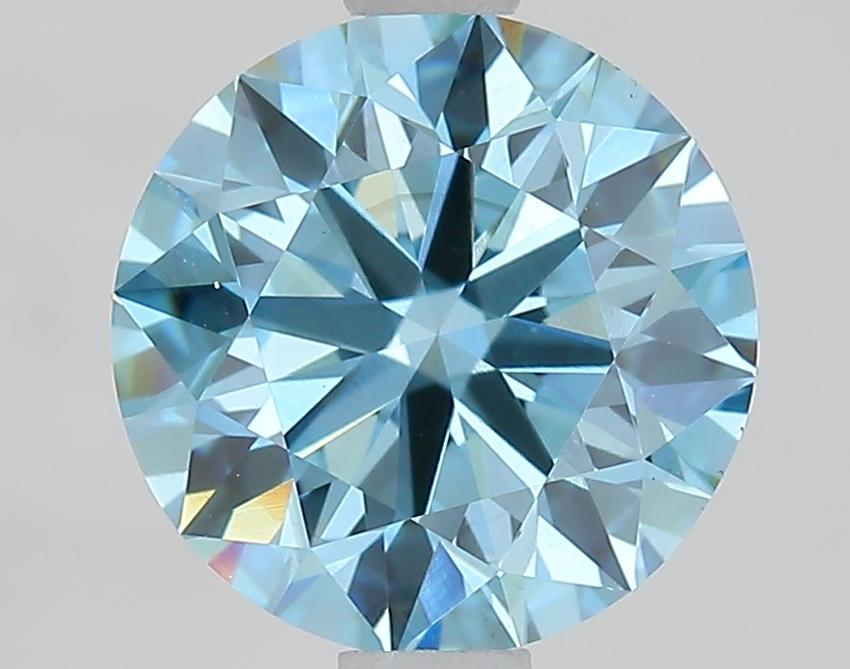 1.67 Ct. Fancy Vivid Blue Round Lab Grown Diamond