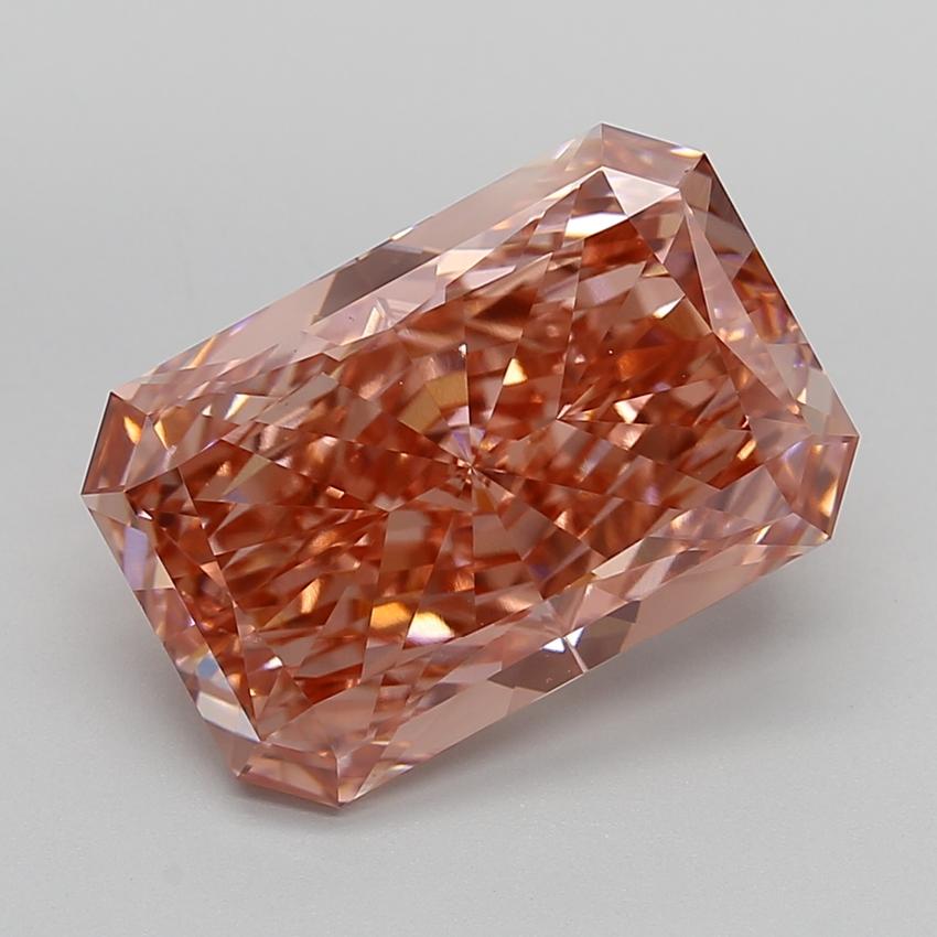 9.52 Ct. Fancy Vivid  Pink Radiant Lab Grown Diamond