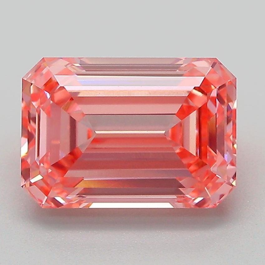 3.11 Ct. Fancy Vivid Pink Emerald Lab Grown Diamond