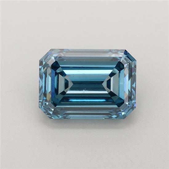 1.09 Ct. Fancy Vivid Blue Emerald Lab Grown Diamond