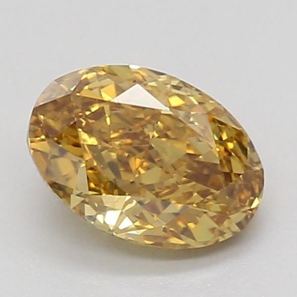 1.51 Ct. Fancy Vivid Brownish Yellow Oval Lab Grown Diamond