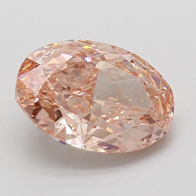 3.09 Ct. Fancy Vivid Pink Oval Lab Grown Diamond