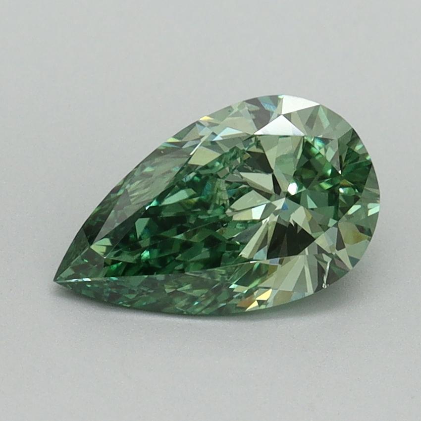 1.01 Ct. Fancy Vivid Pacific Green Pear Lab Grown Diamond