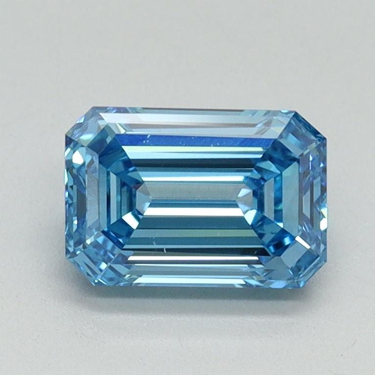 1.10 Ct. Fancy Vivid Blue Emerald Lab Grown Diamond