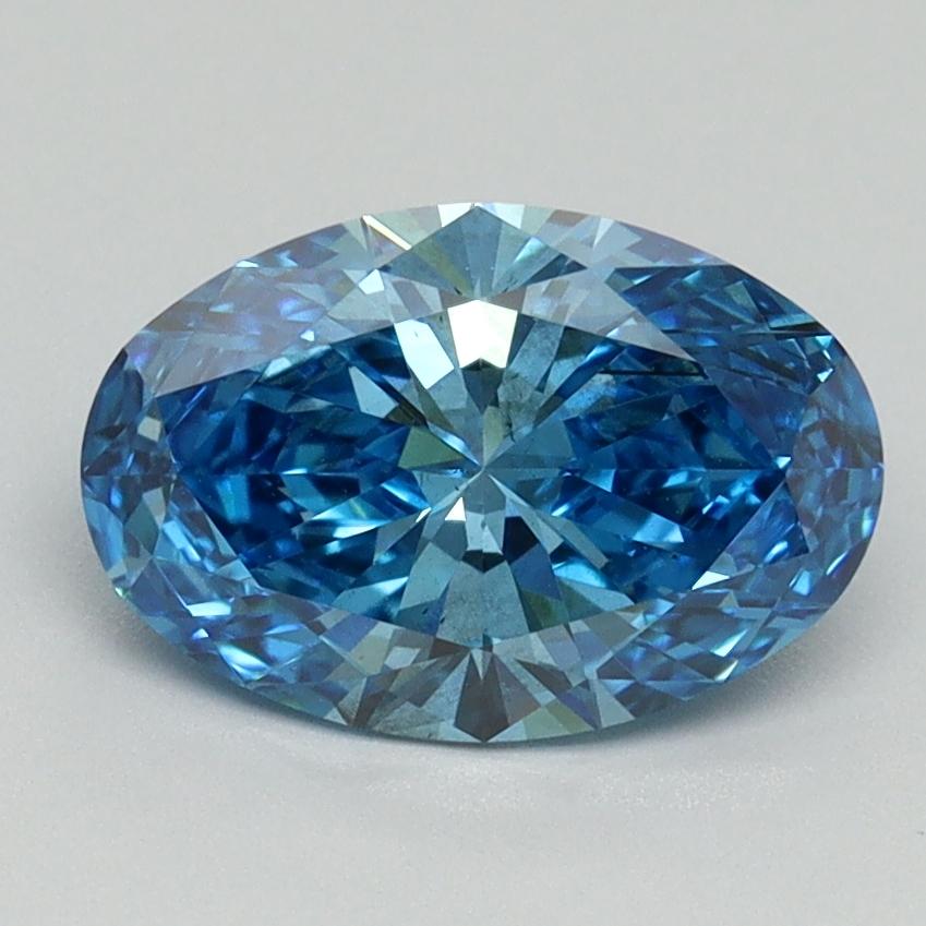 1.64 Ct. Fancy Vivid Blue Oval Lab Grown Diamond
