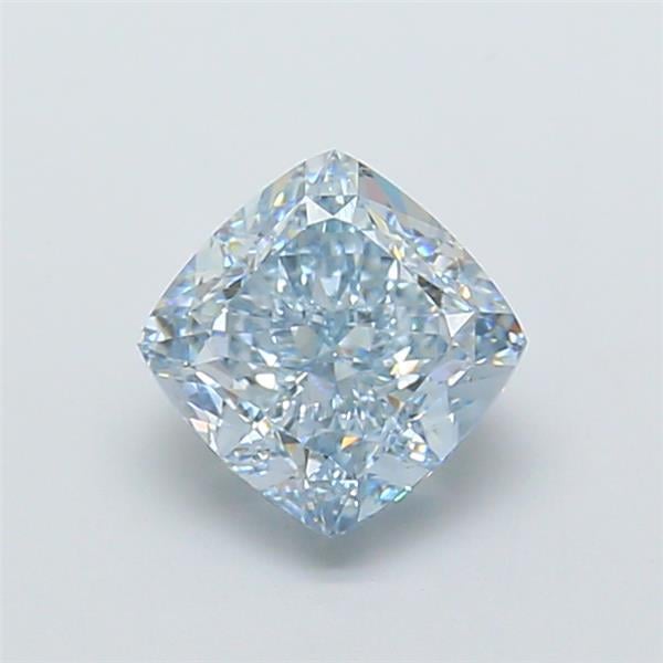 2.56 Ct. Fancy Intense Blue Cushion Lab Grown Diamond