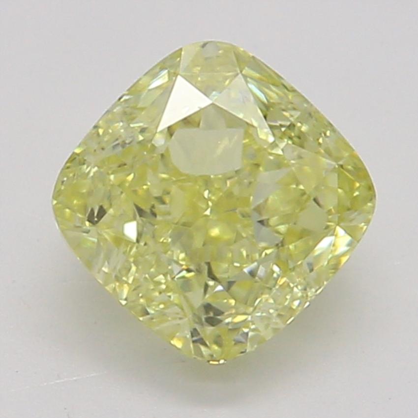 0.62 Ct. Fancy Intense Yellow Cushion Diamond