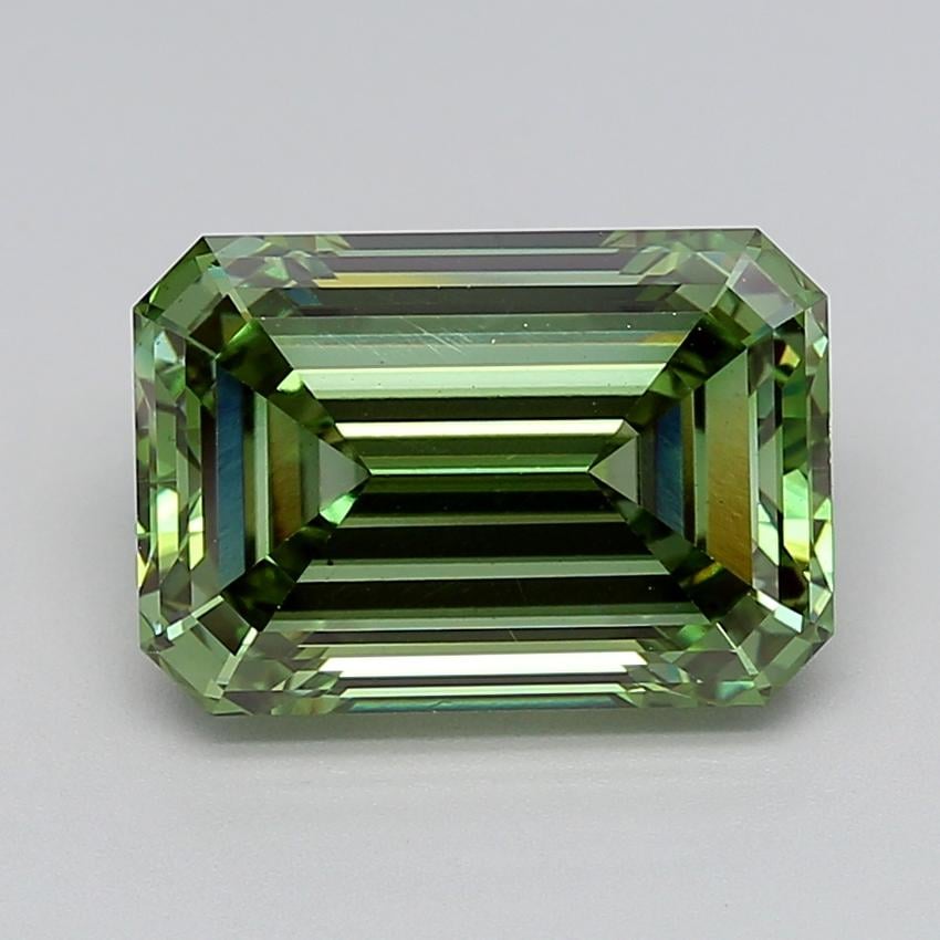 6.03 Ct. Fancy Vivid  Green Emerald Lab Grown Diamond